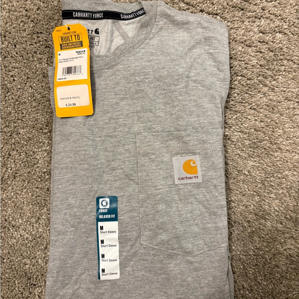 Carhartt Force Gray Short Sleeve Tee